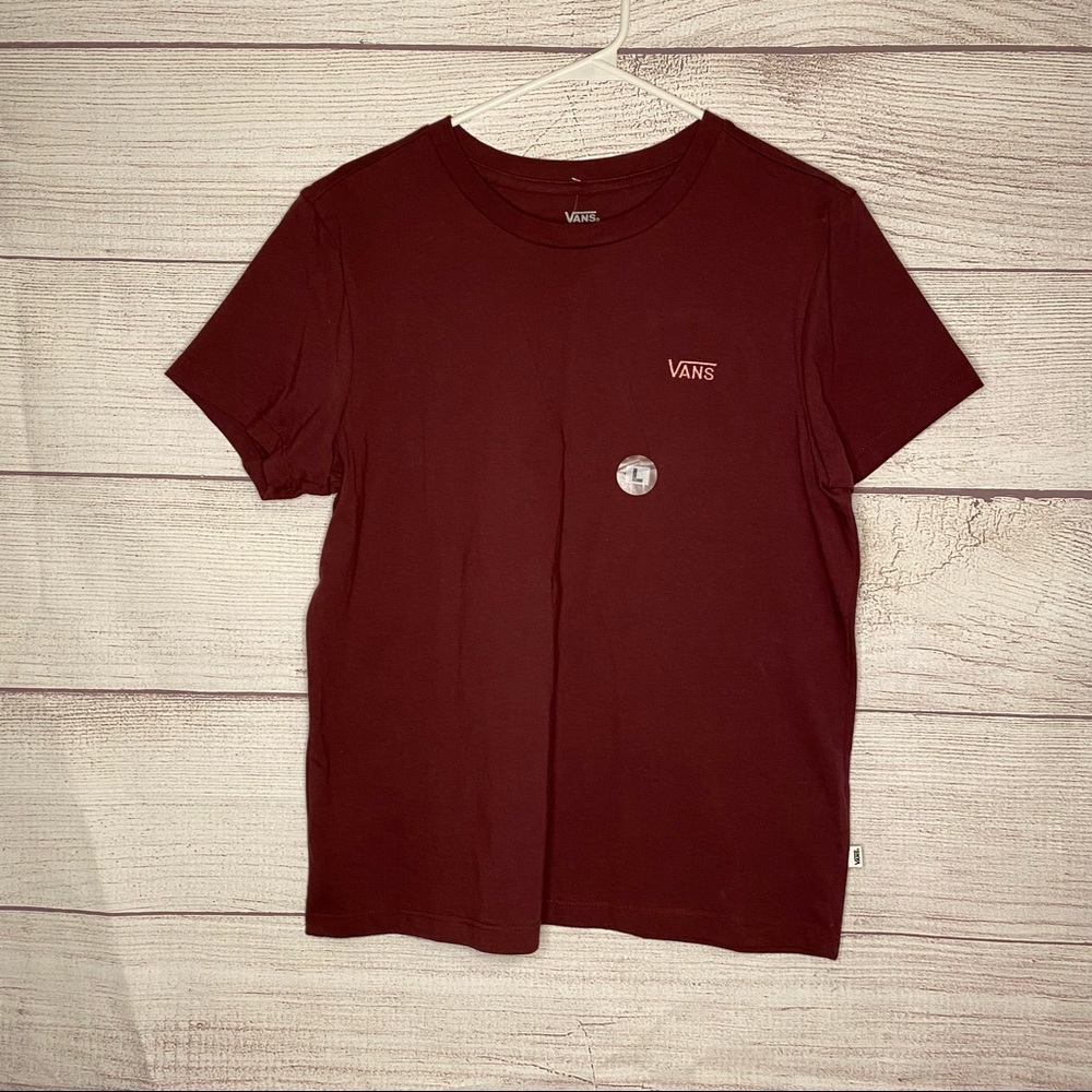 VANS maroon juniors shirt sleeve t-shirt